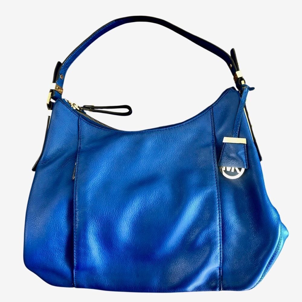 Michael Kors Bowery Blue Leather Hobo Bag